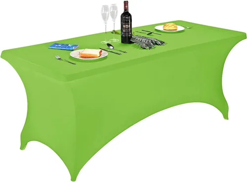 Vista 95 de FORLIFE - Funda de mesa de elastano, mantel ajustado de 4 pies para mesas rectangulares, funda elástica para patio, universal para bodas, banquetes