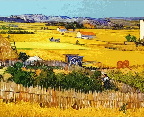 Vista 8 de Serie de Obras Maestras de Vincent Van Gogh Pintura por Números para Adultos de Tucocoo, Kits de Pintura por Números para Adultos DIY