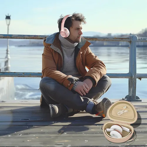 Vista 7 de Estuche para auriculares compatible con Beats Solo 4/ Studio Pro x Kim Kardashian/ Solo3/ Studio3/ Solo2/ Solo Pro Bluetooth para auriculares