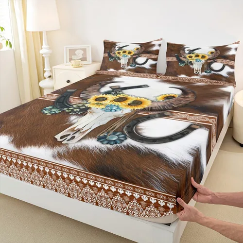 Vista 8 de Bonita sábana bajera ajustable para niños, tamaño individual, juego de ropa de cama rústica de pollo, decoración de dormitorio para niños y adultos
