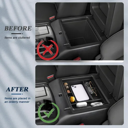Vista 4 de BIBIBO Organizador de consola central para Nissan Armada 2023 2024, Nissan Armada 2021-2024 y Infiniti QX80 2022-2024, caja de almacenamiento