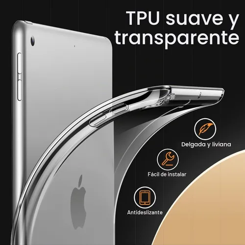 Vista 3 de JETech Funda transparente para iPad 6ª/5ª generación de 9.7" (2018/2017), transparente