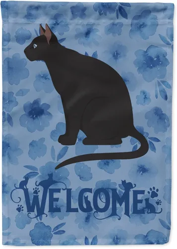 Vista 12 de Caroline's Treasures CK5005GF Bandera de bienvenida de gato abisinio para buzón, bandera decorativa para patio exterior, obras de arte de patio
