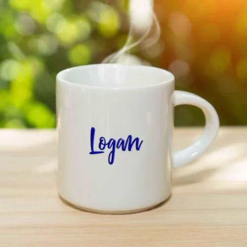 Vista 3 de Logan Taza de café – Taza de cerámica personalizada con nombre, taza personalizada, regalo personalizado de cumpleaños/Navidad, regalo