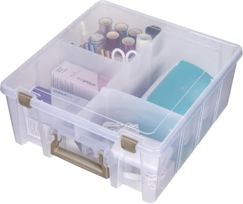 Vista 11 de ArtBin 6993SP Super Satchel Double Deep con bandeja de accesorios para manualidades en papel, transparente, 1 bolsa y 1 bandeja