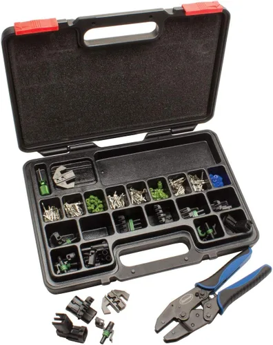 Vista 2 de Eastwood Crimp-Right - Kit de crimpado de conector hermético para virola de crimpado, alicates de crimpado, pelacables y conectores Kit