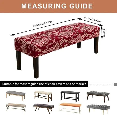 Vista 5 de Eco-Ancheng Funda para Silla de Comedor - Funda Desmontable para Banco, Asiento y Protección de Silla - Para Sala de Estar y Cocina