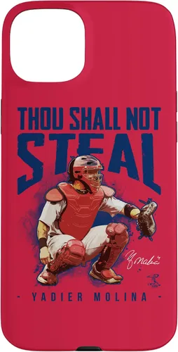 Vista 9 de Yadier Molina - Carcasa para iPhone 17, diseño de "Thou Shall Not Steal