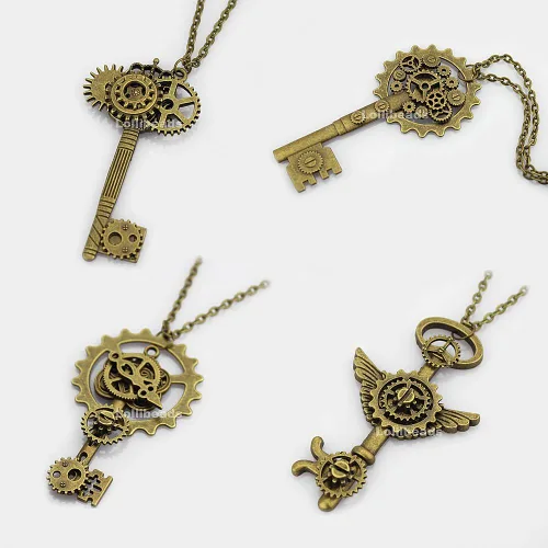 Vista 6 de (TM Antiqued Metal Skeleton Steampunk Watch Gear Cog Wheel Sets