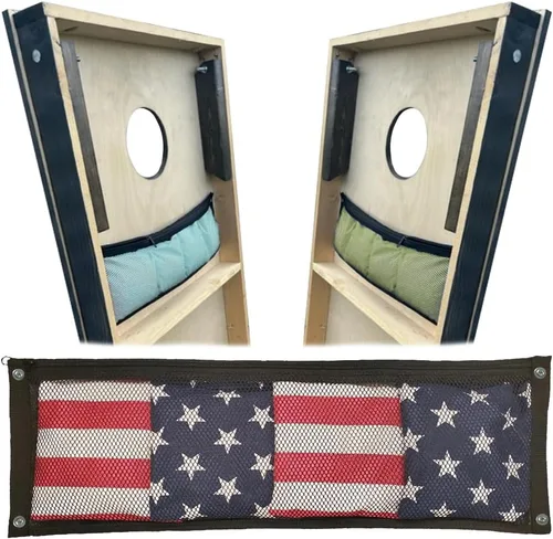 Vista 6 de Bolsa de Cornhole Caddy (paquete doble) Almacenamiento de bolsas de maíz Accesorios para tableros de Cornhole