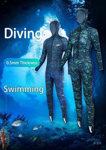 Vista 2 de Traje de baño de licra de cuerpo completo para hombres y mujeres, traje de baño de manga larga, protección UV, surf, natación, buceo, esnórquel