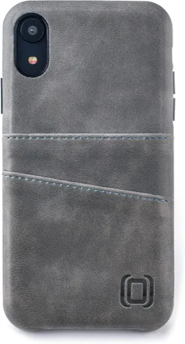 Vista 9 de Dockem Funda tipo cartera para iPhone XR (6.1"): Placa de metal integrada para montaje magnético y 2 tarjeteros (Exec M2, cuero sintético, gris)