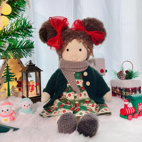 Vista 3 de BlissfulPixie Waldorf - Muñeca de trapo hecha a mano – Peluche de coleccionista personalizado para niños, regalo de cumpleaños con hermosa caja