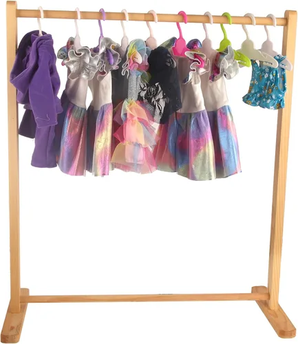 Vista 5 de MSYO 20 ganchos de muñeca para ropa de 18 pulgadas, accesorios resistentes para colgar muñecas, funcionan muy bien con varilla de menos de 1/2