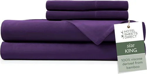 Vista 52 de Hotel Sheets Direct - Juego de sábanas 100% viscosa derivada de bambú tamaño individual - sábanas refrescantes con 1 funda de almohada