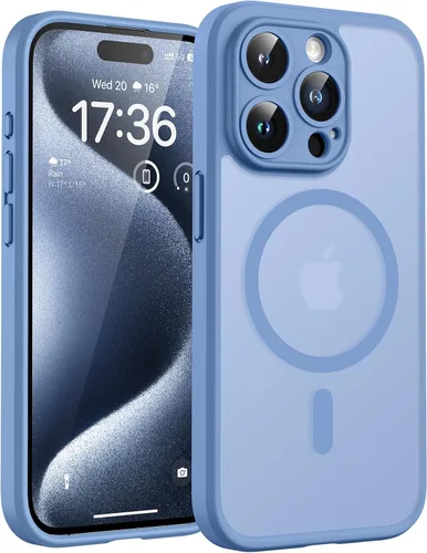 Vista 189 de TOCOL Funda para iPhone 11, compatible con Magsafe, protección completa de cámara, imanes integrados, protección contra caídas, funda translúcida