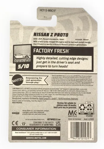 Vista 2 de Hot Wheels Nissan Z Proto - Factory Fresh 5/10 - Amarillo