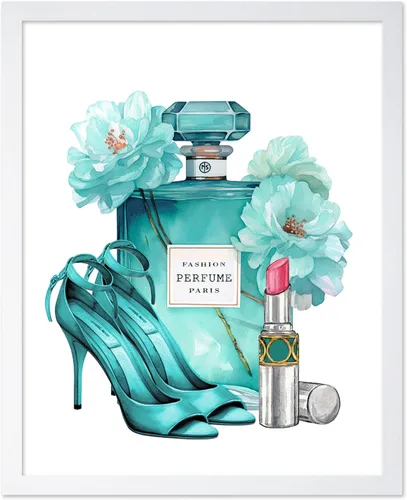 Vista 9 de Monem Art - Póster de moda, estampado de diseñador rosa, arte de zapatos, arte de perfume, arte de lápiz labial, regalo para mujeres y fashionistas