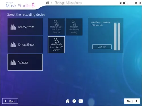 Vista 7 de Audio Recorder and Editor - professional sound studio for recording, editing and playing all common audio files: WAV, AIFF, FLAC, MP2, MP3, OGG for