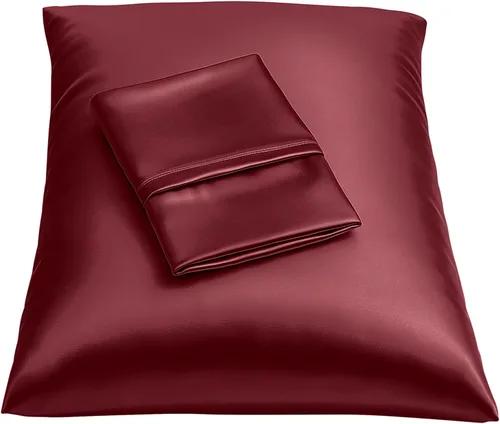 Vista 51 de ShopBedding - Lujosa funda de almohada de satén para el cabello, 2 unidades, satinada, estándar, con cremallera, estampado de cebra marrón