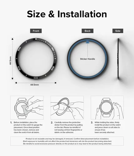 Vista 9 de Ringke Estilo de bisel [elegante marco de acero inoxidable] compatible con Samsung Galaxy Watch 6 funda (1.732 pulgadas), protector antiarañazos
