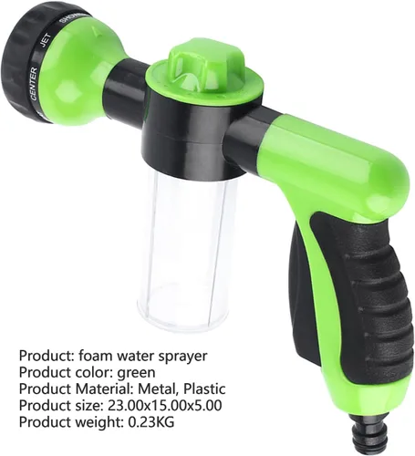 Vista 2 de Para manguera dispensador de champú verde Gorgeri Car Foam Cannon Hose Sprayer Car Wash Foam Sprayer Dispenser Wash Foam Spray Dispenser Wash Gun 8