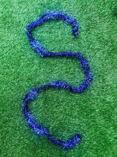 Vista 5 de Guirnalda de oropel azul de Navidad metálica de oropel con purpurina, guirnalda colgante para árbol de Navidad, decoración para barandilla