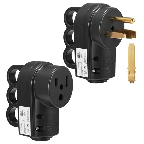 Vista 10 de Receptáculo NEMA 6-50R, 50 Amp 3 clavijas 250 voltios soldador de repuesto enchufe hembra resistente, negro, certificación ETL