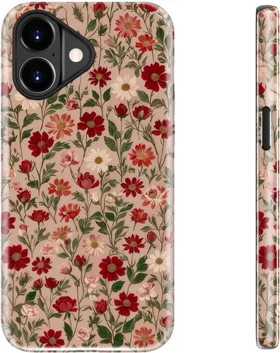 Vista 21 de bemal Funda para iPhone 12 Mini, estética, vintage, floreciente, peonía, concha, femenina, compatible con MagSafe, moderna, única, moderna, moderna