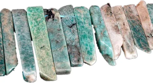 Vista 18 de Cuentas de cristal de amatista natural, tira plana irregular, cuentas sueltas de palo para hacer joyas, cristal curativo, pulido o crudo en la parte