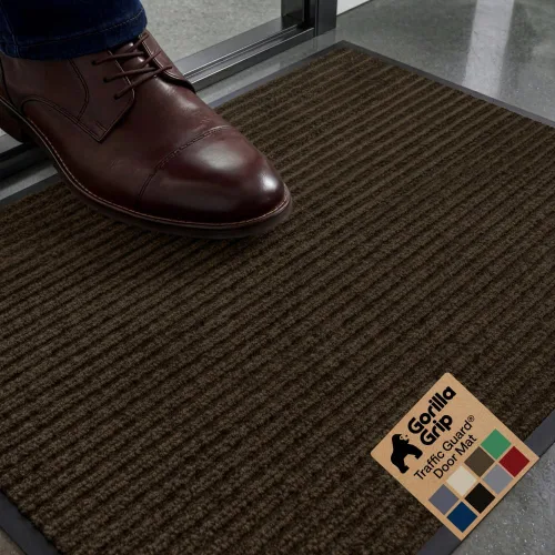 Vista 40 de GORILLA GRIP Traffic Guard - Tapete resistente para interiores y exteriores Negro