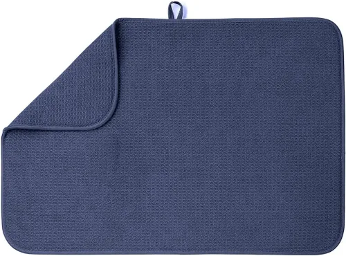 Vista 7 de Bellemain Tapete XXL para platos de 24 x 17 pulgadas (el tapete más grande) de microfibra, súper absorbente (gris)