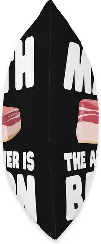 Vista 2 de Bacon Themed Clothes For Meat & Bacon Lovers Lover I Did The Math The Answer is Bacon - Almohada de 16 x 16 pulgadas, multicolor