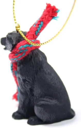 Vista 2 de Conversation Concepts Black Lab Tiny - Adorno de Navidad en miniatura, ¡encantador!