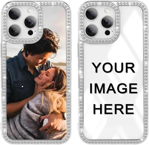 Vista 10 de Funda de teléfono con imágenes personalizadas para iPhone 17/16/15/14/13/12/11 Pro Max Plus Air, funda protectora suave de TPU transparente, diseño