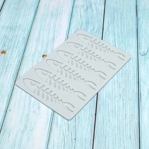 Vista 6 de Molde de silicona en forma de langosta con encaje Molde de caramelo de chocolate Molde de hueso de pescado hueco 3D en forma de langosta Molde