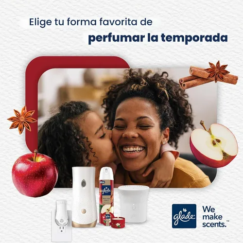 Vista 7 de Glade Recambio automático en aerosol, ambientador, manzana caliente y especias, 6.2 onzas