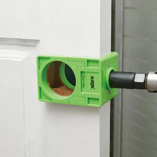 Vista 9 de KATA 1-3/8" - 1-3/4" Kit de instalación de cerradura de puerta con ranuras grandes de eliminación de astillas, sierra de agujero para cerradura
