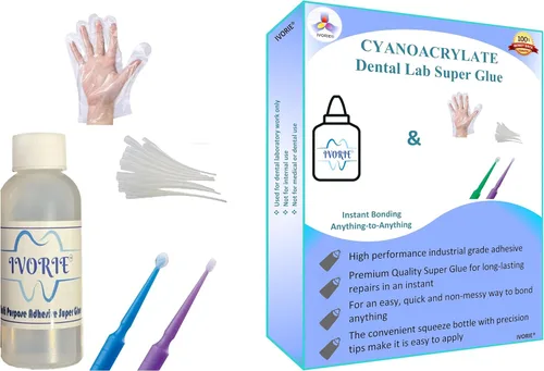 Vista 5 de Ivorie Adhesivo de pegamento instantáneo - Laboratorio dental (mediano - 1 oz)