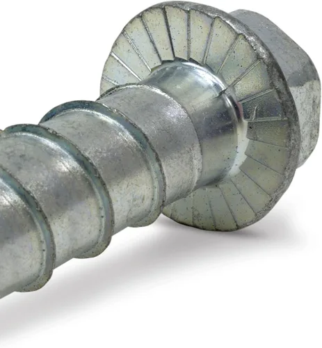 Vista 2 de Simpson Strong-Tie THD37400H - Cabezal de arandela hexagonal de 3/8 pulgadas x 4 pulgadas, anclaje de tornillo resistente Titen HD chapado en zinc