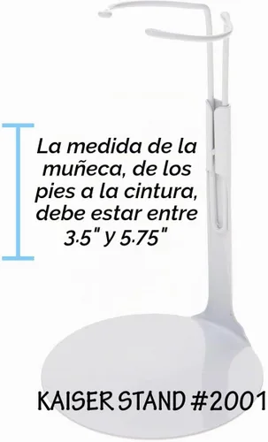 Vista 5 de Kaiser Soporte de muñeca 2001 – Soporte de muñeca blanco para muñecas de 6 1/2 a 10 pulgadas y figuras de acción (mejor para muñecas de 8 pulgadas)