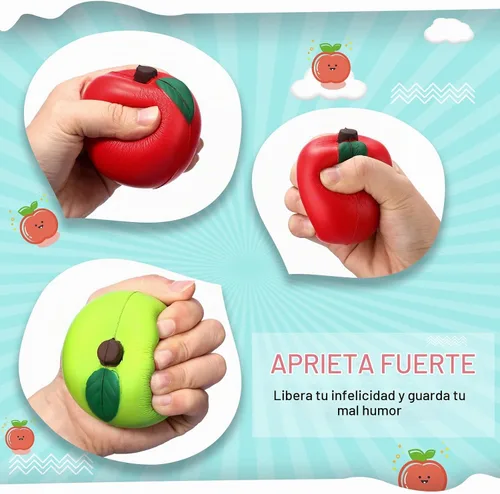 Vista 3 de Chalyna 30 bolas de dedo de fruta, fruta roja y verde, 2.8 pulgadas