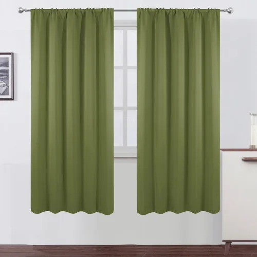 Vista 134 de LEMOMO Cortinas opacas de 42 x 54 pulgadas, juego de 2 paneles de cortinas con aislamiento térmico para oscurecer la habitación