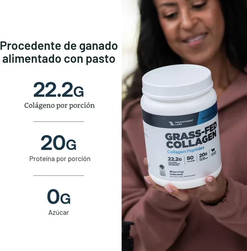Vista 5 de Polvo de péptidos de colágeno alimentados con pasto – Polvo de colágeno sin sabor para mujeres y hombres, 0.78 oz de péptidos de colágeno