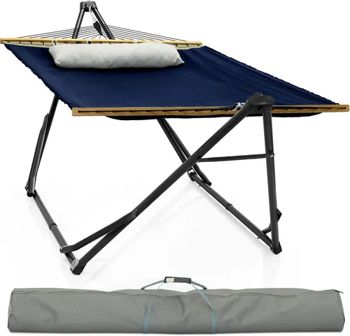 Vista 10 de Soporte de hamaca Tranquillo Uniki con garantía de 3 años, hamaca plegable instantánea de 30s con soporte, hamaca de camping con capacidad de 550 1.