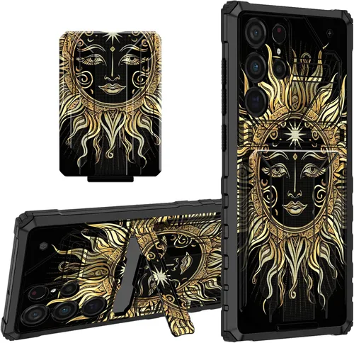 Vista 32 de Funda para teléfono Samsung Galaxy A03S Galaxy A03S Funda tipo cartera con tarjetero y soporte de doble capa de PC duro TPU suave cubierta