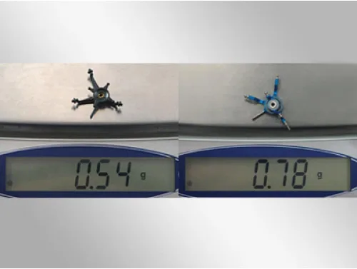 Vista 3 de Placa de aluminio CNC de precisión, azul: Blade Nano CP X