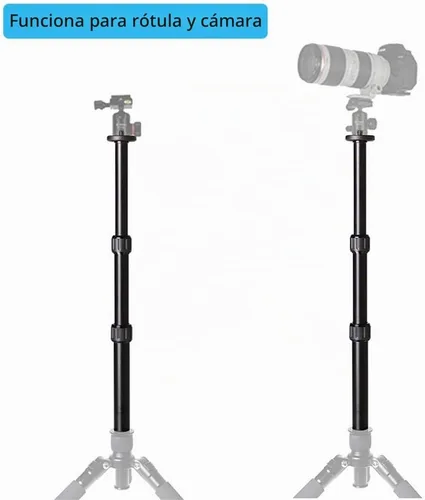 Vista 5 de Extensión de columna central de trípode, extensión de montaje de cámara, barra telescópica de 3 secciones para monopié DSLR Photo Studio al aire