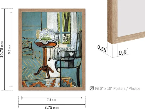 Vista 3 de Poster Master Póster Vintage de Henri Matisse – Impresión Retro de Fauvismo – Regalo para Artista, Inauguración de Casa – La Ventana, Maceta