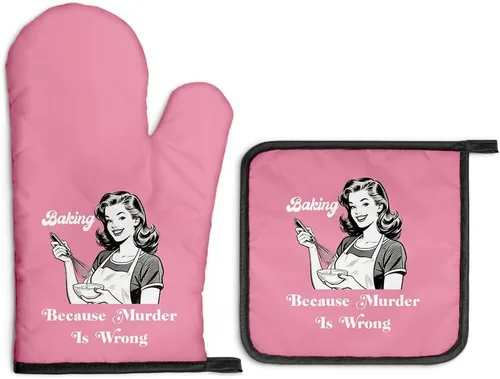 Vista 8 de The Kitchen is The Heart of The Home - Juego de guantes de horno y soportes para ollas, regalos de inauguración de la casa para amantes de la comida